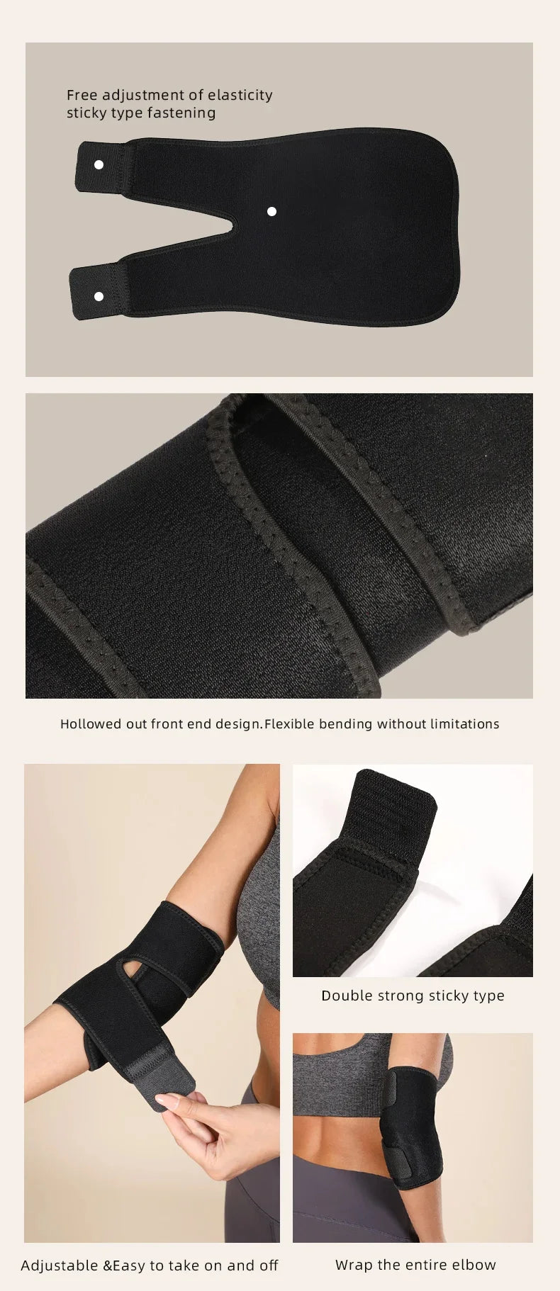 Fitness elbow brace compression sleeve for tendonitis and joint pain relief - product image