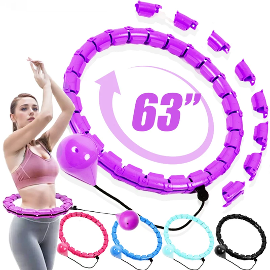 Fitness hoop with adjustable weights for home exercise and entertainment - product image