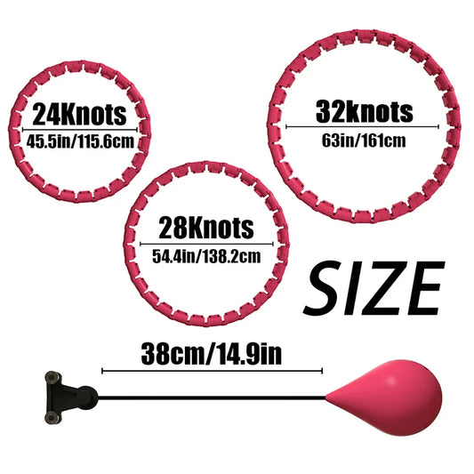 Fitness hoop with adjustable weights for home exercise and entertainment - product image