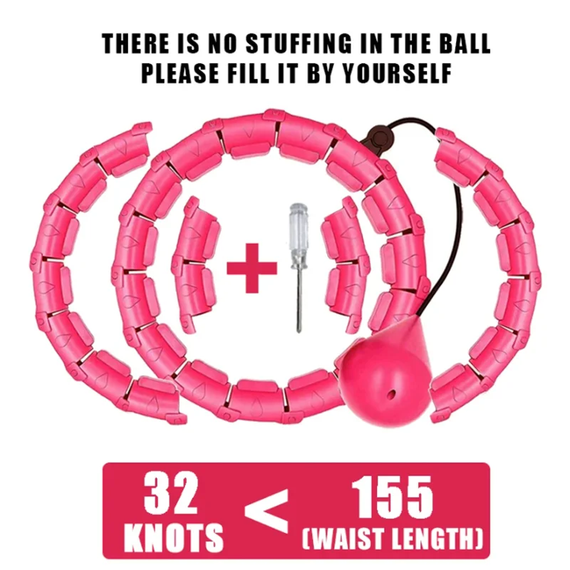 Fitness hoop with adjustable weights for home exercise and entertainment - product image