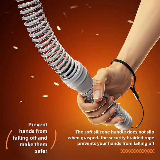 Flexible spring arm strength expander with anti-slip handles for forearm workout - product image