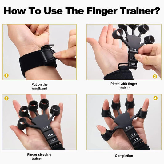 Grip strength trainer hand exerciser with 6 resistance levels - product image