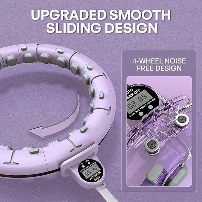 Intelligent weighted fitness hoop with detachable counter for waist training - product image