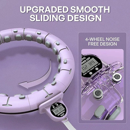 Intelligent weighted fitness hoop with detachable counter for waist training - product image