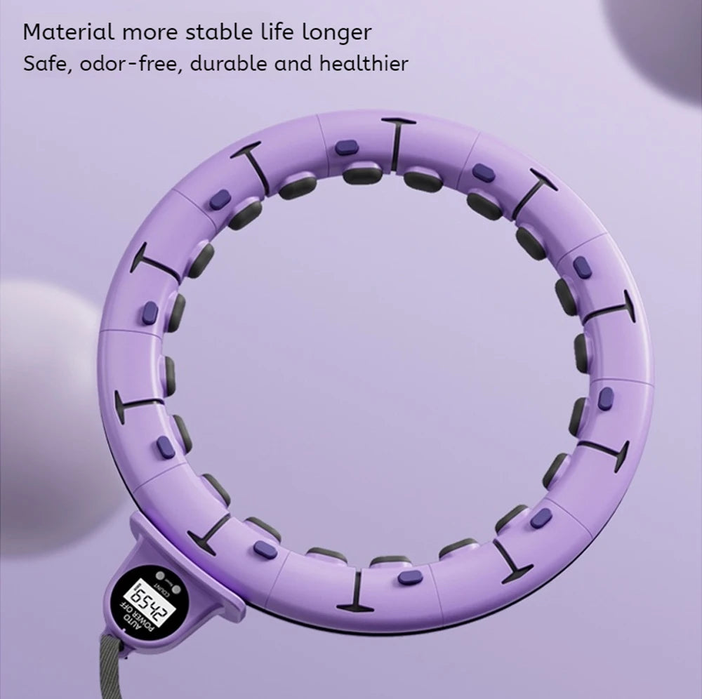 Intelligent weighted fitness hoop with detachable counter for waist training - product image