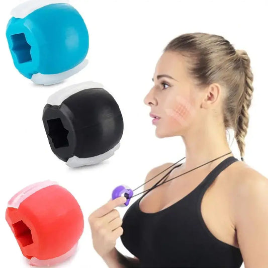 Jawline exerciser silicone fitness ball for facial muscle training - product image