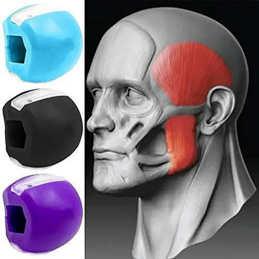 Jawline exerciser silicone fitness ball for facial muscle training - product image