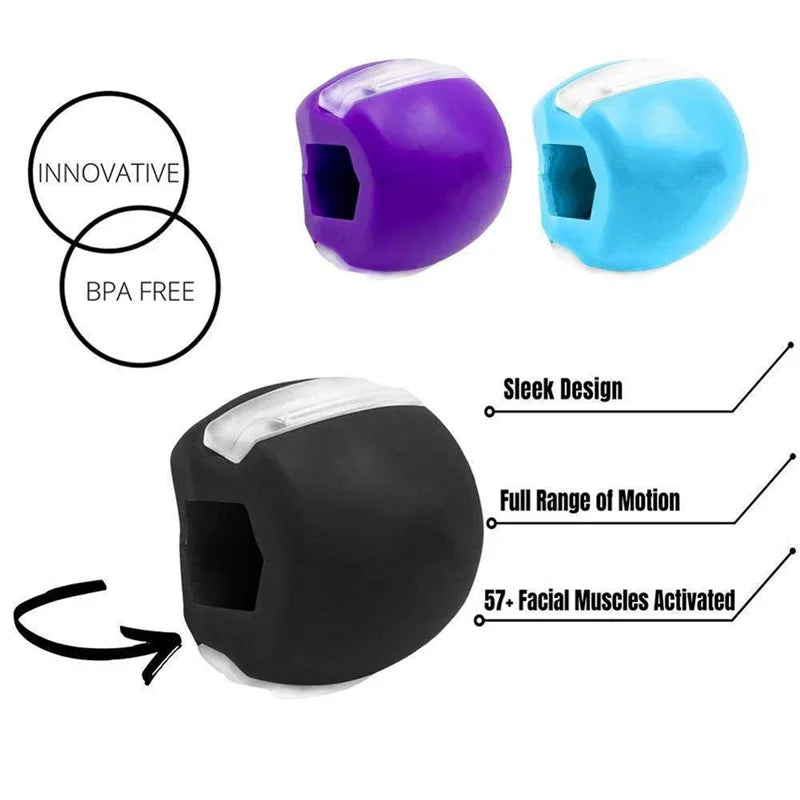 Jawline exerciser silicone fitness ball for facial muscle training - product image