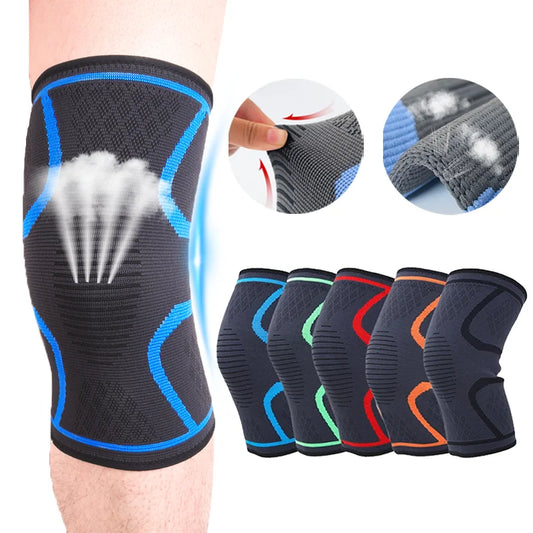 Knee brace compression sleeve with breathable nylon and spandex fabric - product image