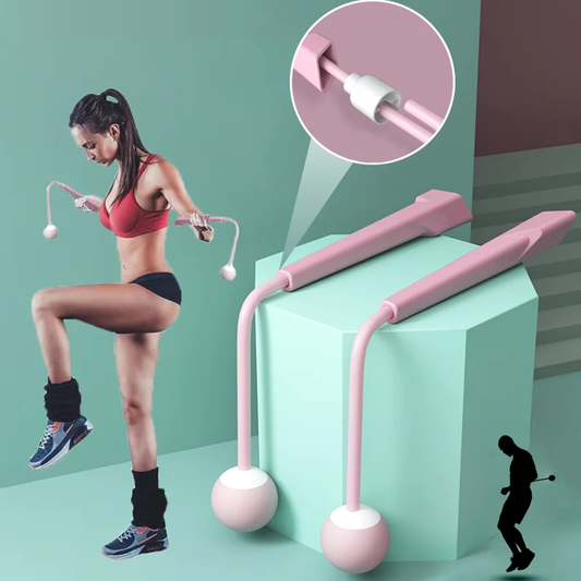 Lightweight silent cordless jump rope with anti-slip handles for indoor fitness - product image