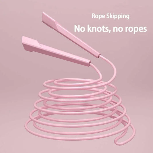 Lightweight silent cordless jump rope with anti-slip handles for indoor fitness - product image
