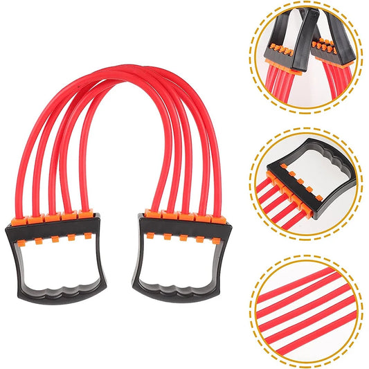 Male shoulder expander with removable rubber tubes for strength training - product image