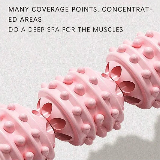 Massage stick roller with four wheels for deep muscle relaxation - product image