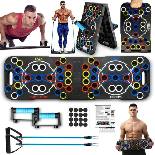 Multi-position push up board with non-slip handles for strength training - product image