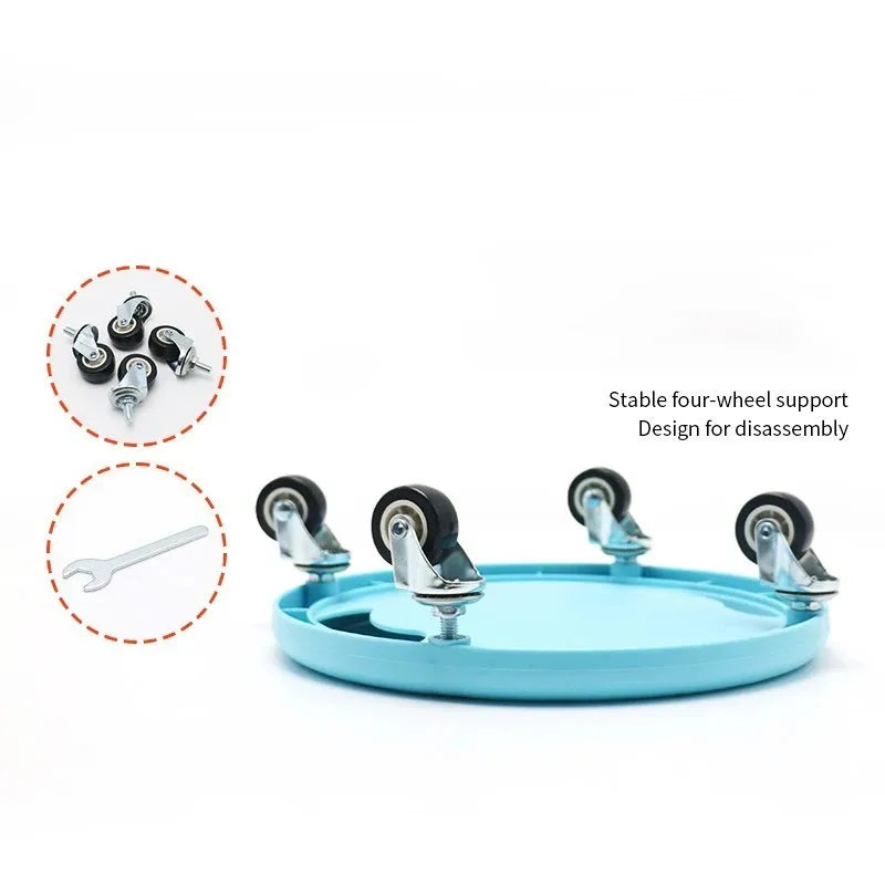Multifunctional abs four-wheel silent training skateboard with curved groove handle - product image