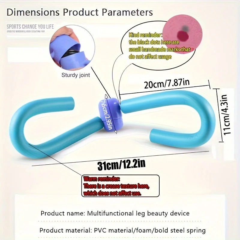 Multifunctional leg beauty device with foam handles and steel spring resistance - product image