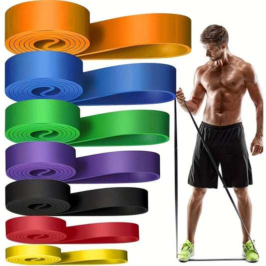 Natural latex resistance band set for strength training and physical therapy - product image