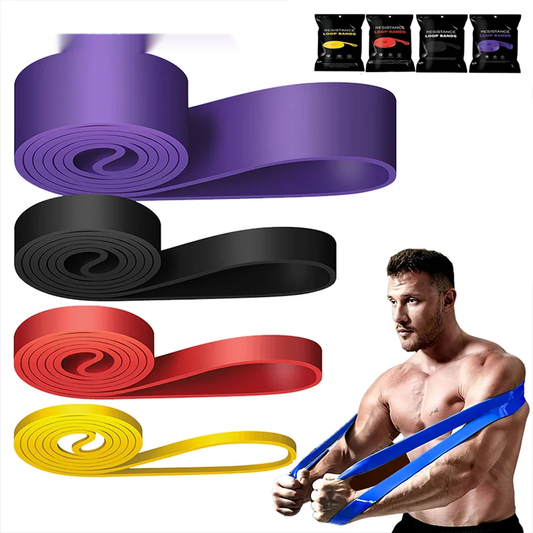 Natural latex resistance bands for full body strength training and stretching - product image