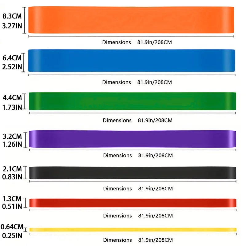 Natural latex resistance bands for full body strength training and stretching - product image