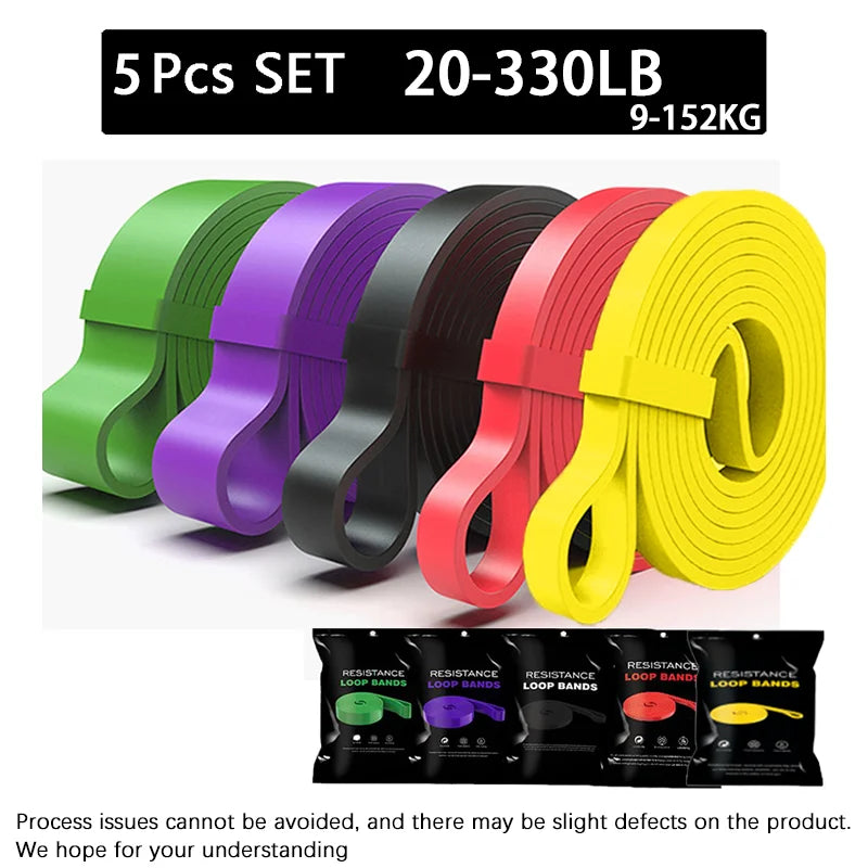 Natural latex resistance bands for full body strength training and stretching - product image