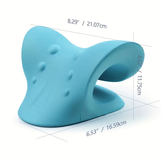 Neck massage pillow with cervical traction and spine correction foam design - product image