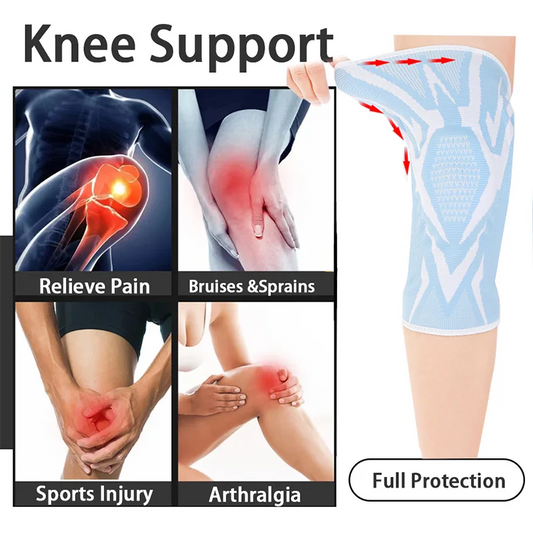 Nylon knee brace support with high elasticity for sports and joint protection - product image
