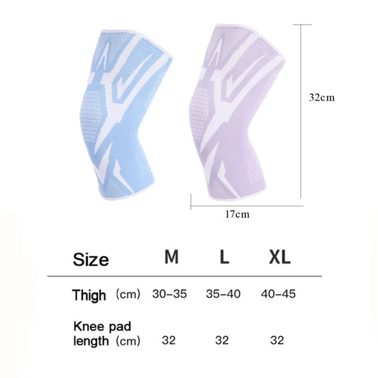 Nylon knee brace support with high elasticity for sports and joint protection - product image