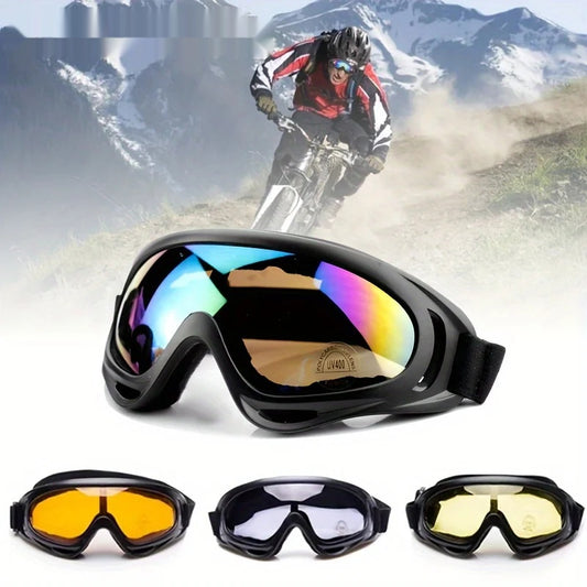 Outdoor windproof dustproof sports goggles with adjustable elastic strap uv protection - product image