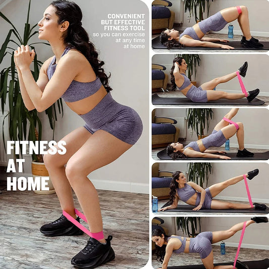 Portable natural latex resistance bands set with multiple strength levels - product image
