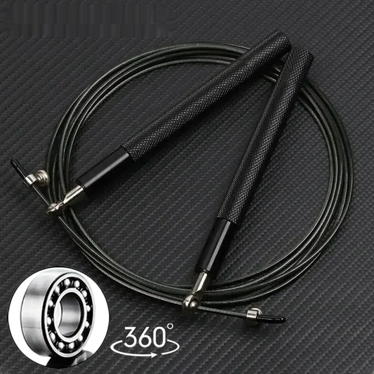 Professional adjustable jump rope with aluminum handles and steel wire cable - product image