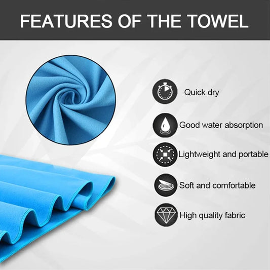 Quick-drying microfiber sports towel for swimming gym camping and running - product image