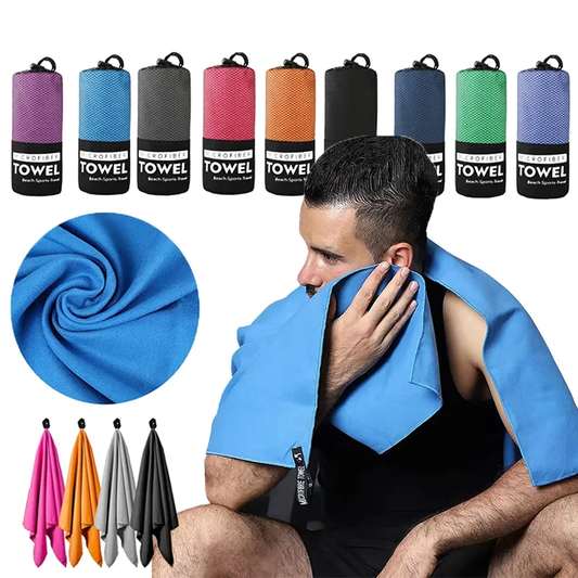 Quick-drying microfiber sports towel with high absorption and lightweight design - product image
