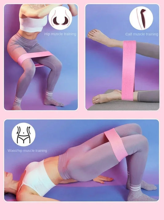 Resistance bands set for butt and leg workout with anti-slip durable fabric - product image