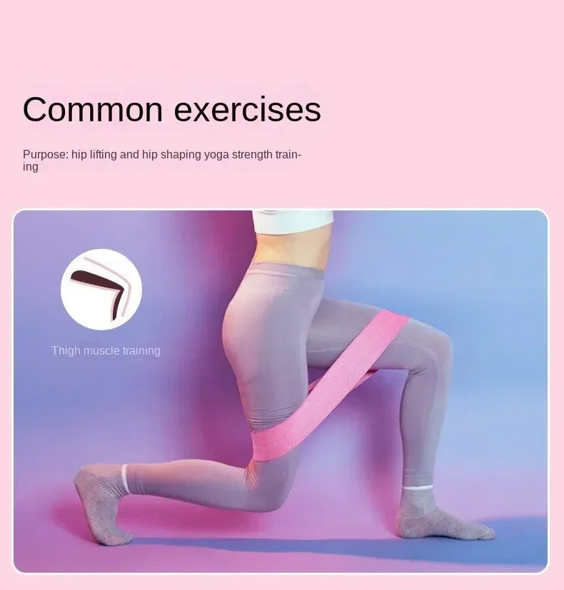 Resistance bands set for butt and leg workout with anti-slip durable fabric - product image