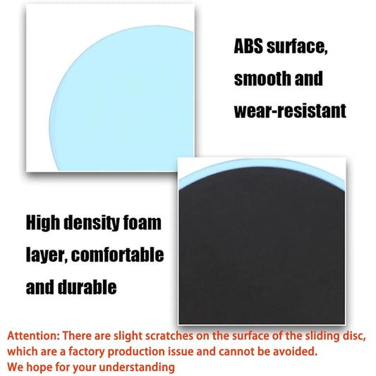 Set of 2 double-sided yoga sliding discs with non-slip eva foam base - product image
