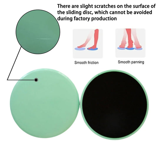 Set of 2 double-sided yoga sliding discs with non-slip eva foam base - product image