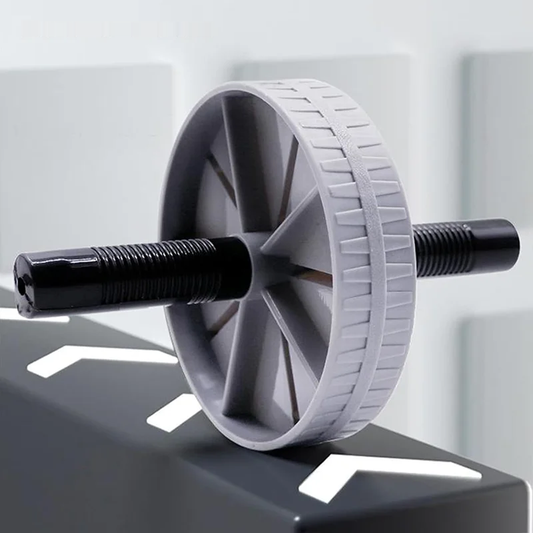 Silent abdominal roller wheel with anti-slip grip and steel support - product image