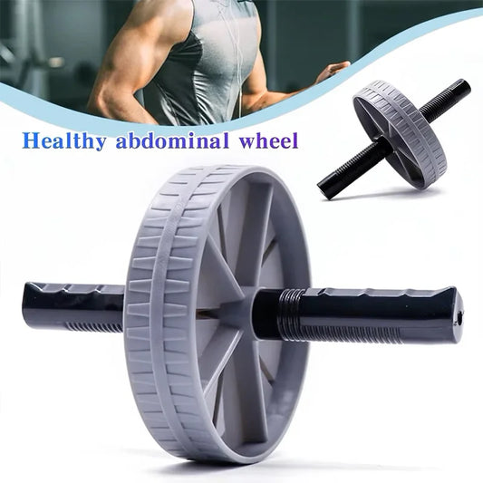 Silent abdominal roller wheel with anti-slip grip and steel support - product image
