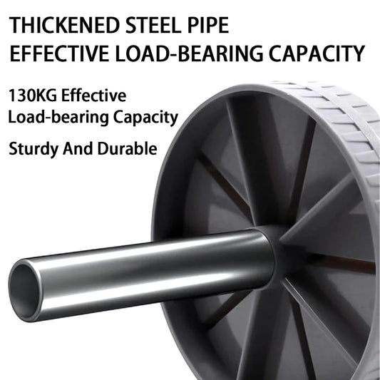 Silent abdominal roller wheel with anti-slip grip and steel support - product image