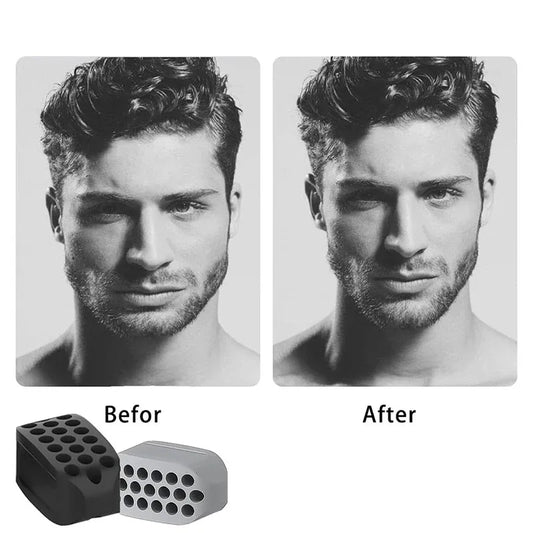 Silicone jaw exerciser for facial toning and jawline fitness with safe material - product image