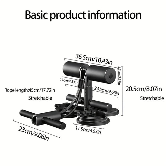 Sit up bar with adjustable height and suction cup base for multi muscle training - product image