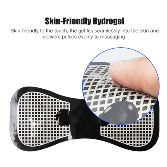 Smart ems neck and back massager with portable gel pad and multiple modes - product image