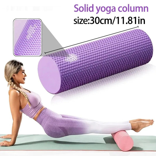 Solid eva foam yoga roller cylinder for pilates and muscle massage - product image