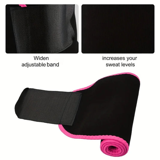 Sweat burst waist support belt with adjustable velcro straps for workout - product image