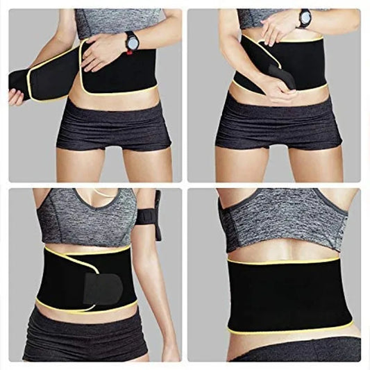 Sweat burst waist support belt with adjustable velcro straps for workout - product image