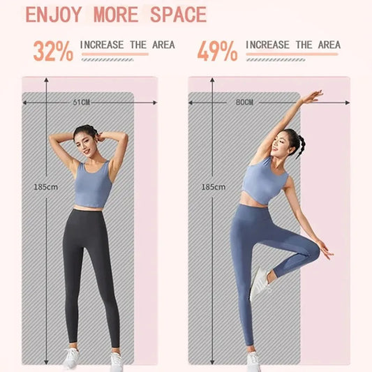 Thick nbr yoga mat with anti-slip waterproof surface for exercise and pilates - product image
