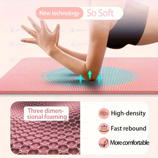 Thick nbr yoga mat with anti-slip waterproof surface for exercise and pilates - product image