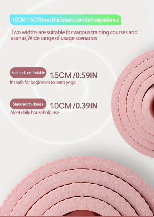 Thick nbr yoga mat with anti-slip waterproof surface for exercise and pilates - product image