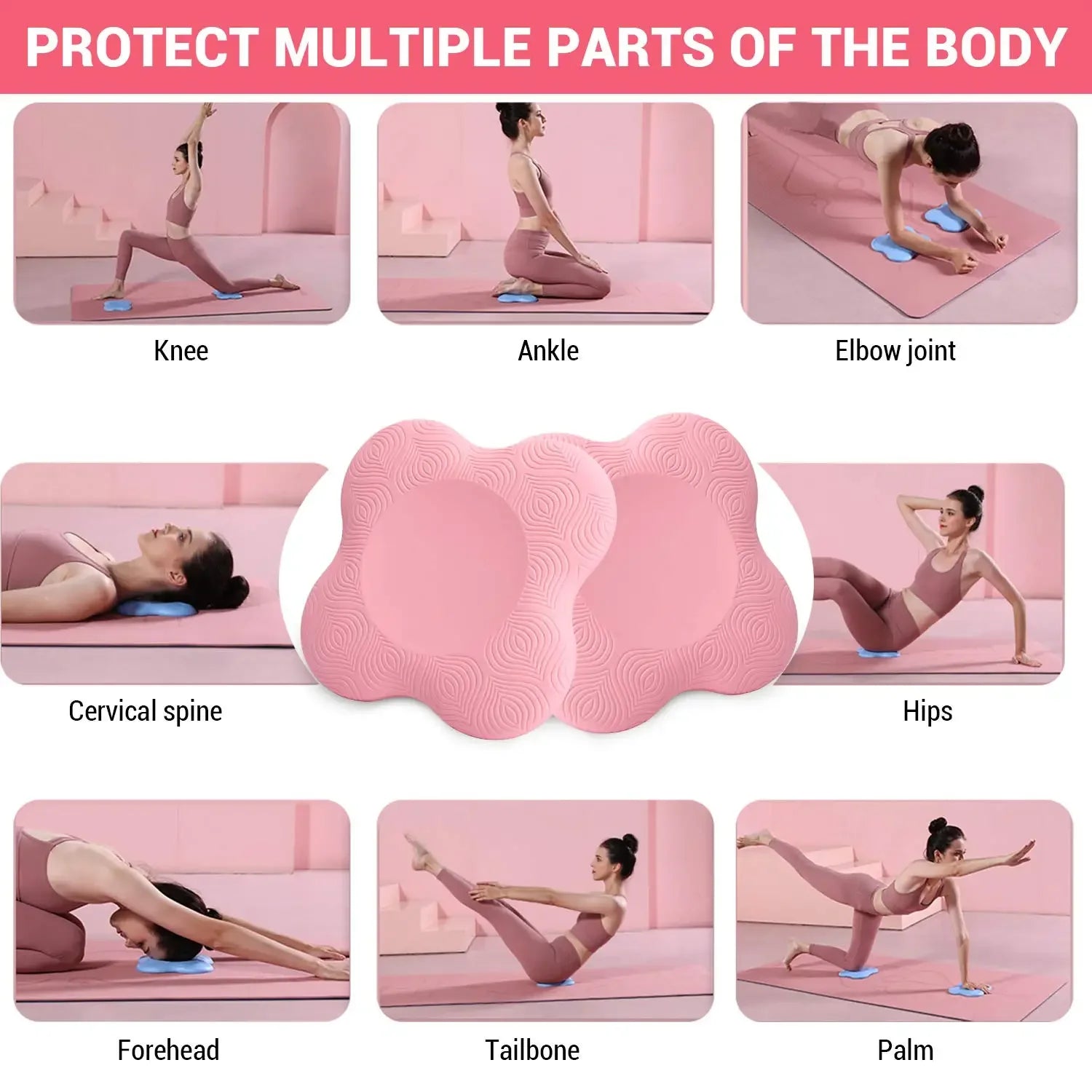 Thickened tpe yoga kneeling mat with anti-slip surface for elbow and knee protection - product image