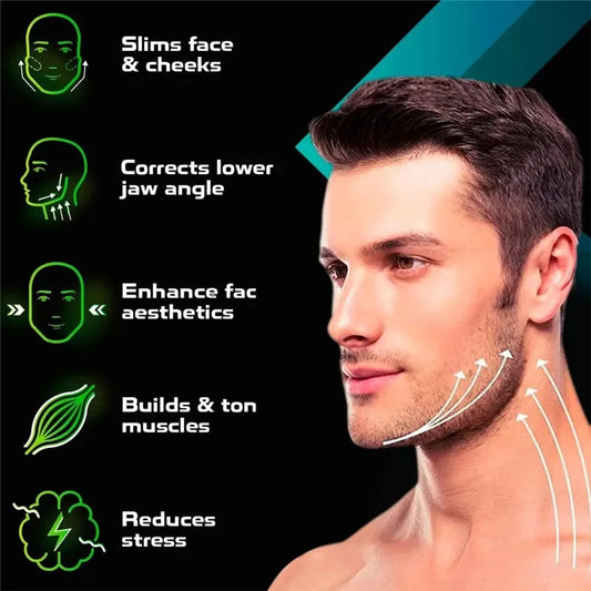 U-shaped silicone jaw exerciser with multiple resistance levels for facial training - product image